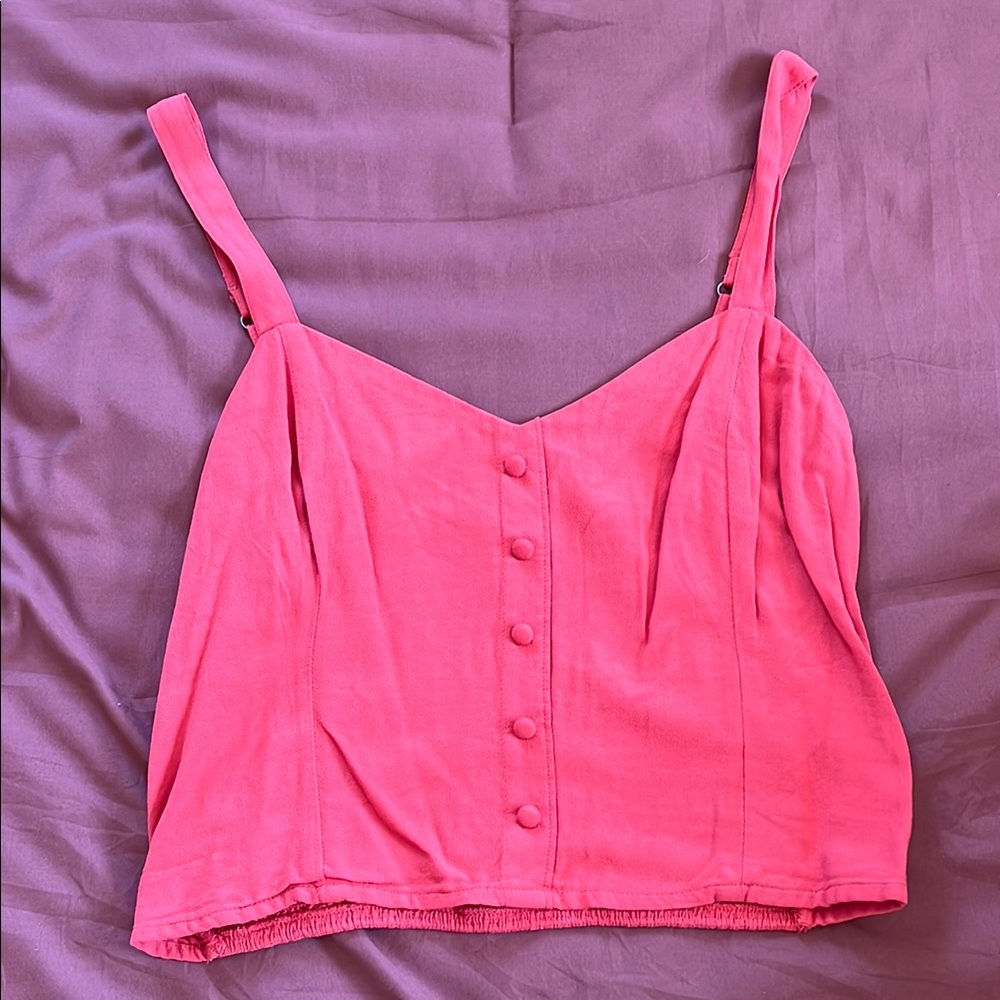 Abercrombie & Fitch Orange Sleeveless Crop Camisole